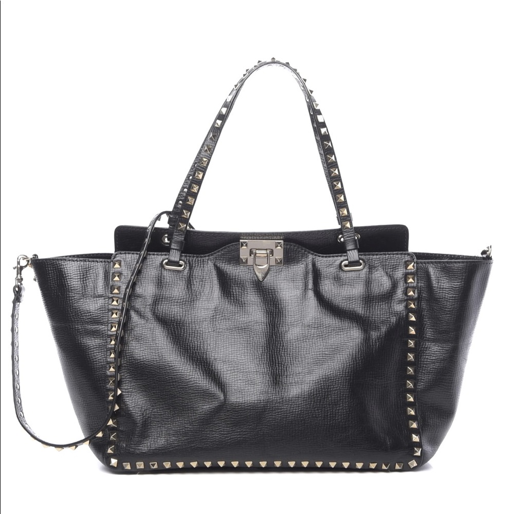 🔥Valentino Medium Rockstud🔥Black Tote